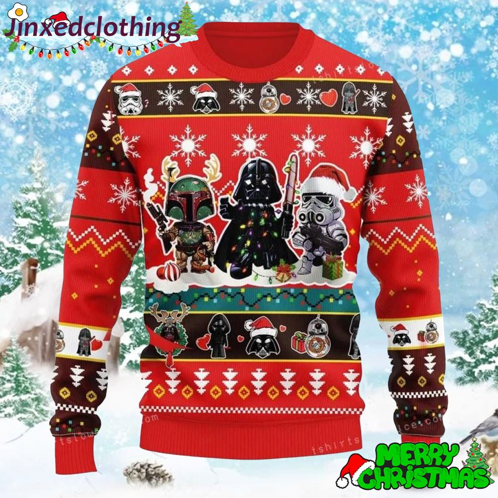 Star Wars Chibi Ugly Sweater Party Merry Christmas 